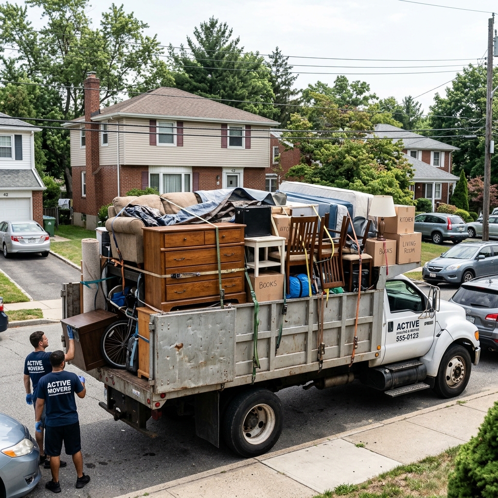 Fully loaded hauling truck
